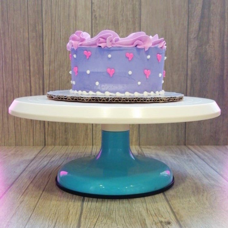 Base Giratoria Plástica Rosa 28cm – Cake Studio Mty