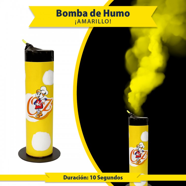 BOMBA DE HUMO CLASIC DE 90 SEGUNDOS COLOR AMARILLO